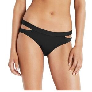 Seafolly Active Split Band Hipster Black Bikini Bottoms Size US 8 NWT